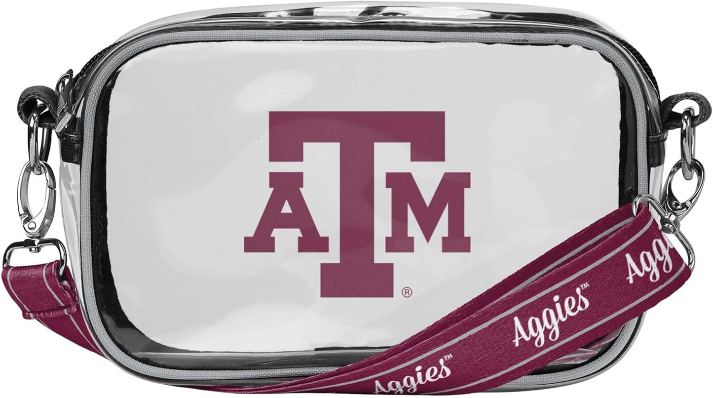 FOCO NCAA College Team Logo Stripe Clear Crossbody Bag Review