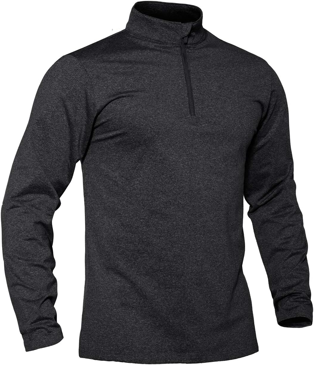 TACVASEN Men's Quarter Zip Pullover for Active Sportswear