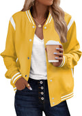 Women Varsity Bomber Jacket Lightweight Short Coat - Fall 2025