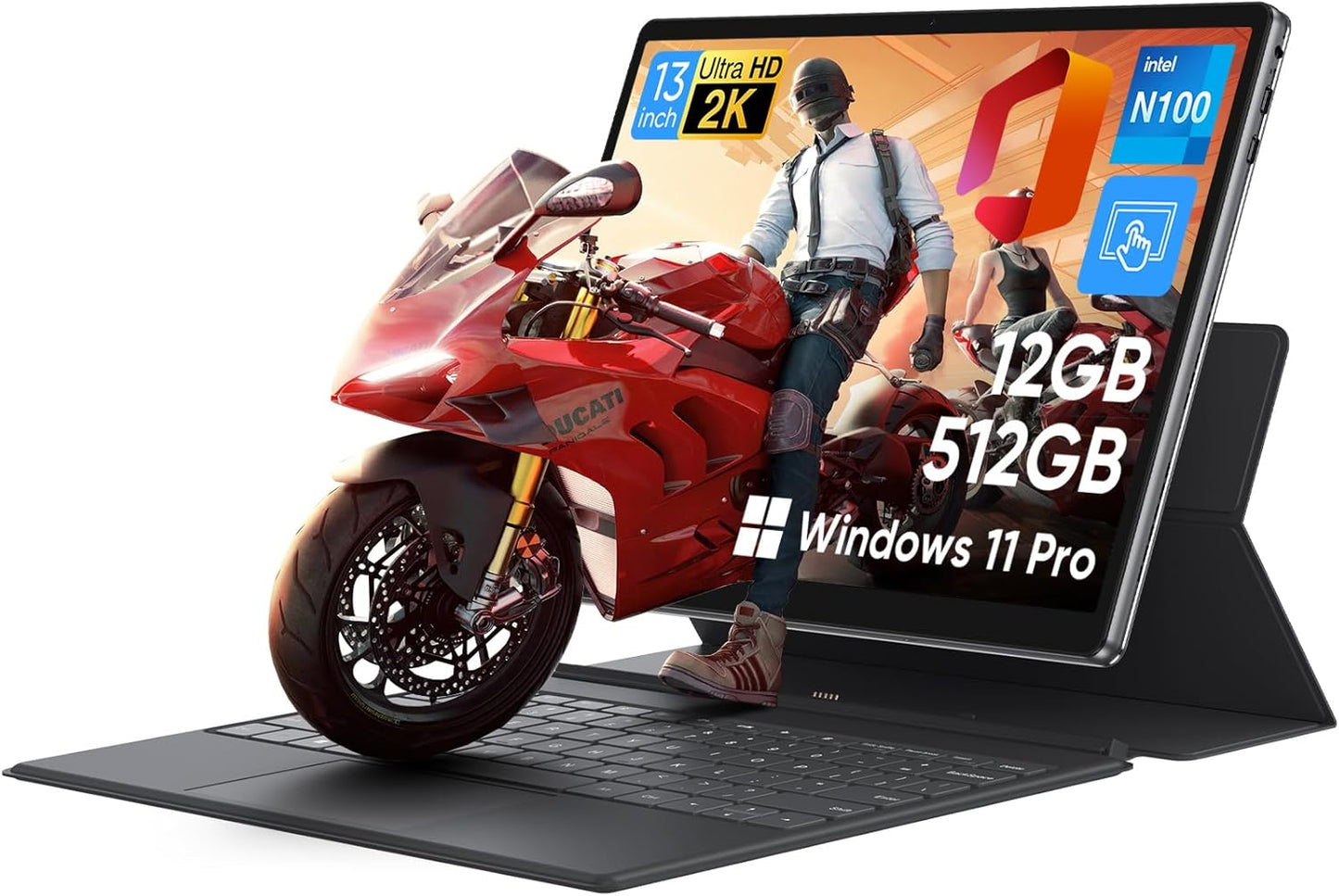 2-in-1 Laptop/Tablet Computer with 13in 2K Touchscreen