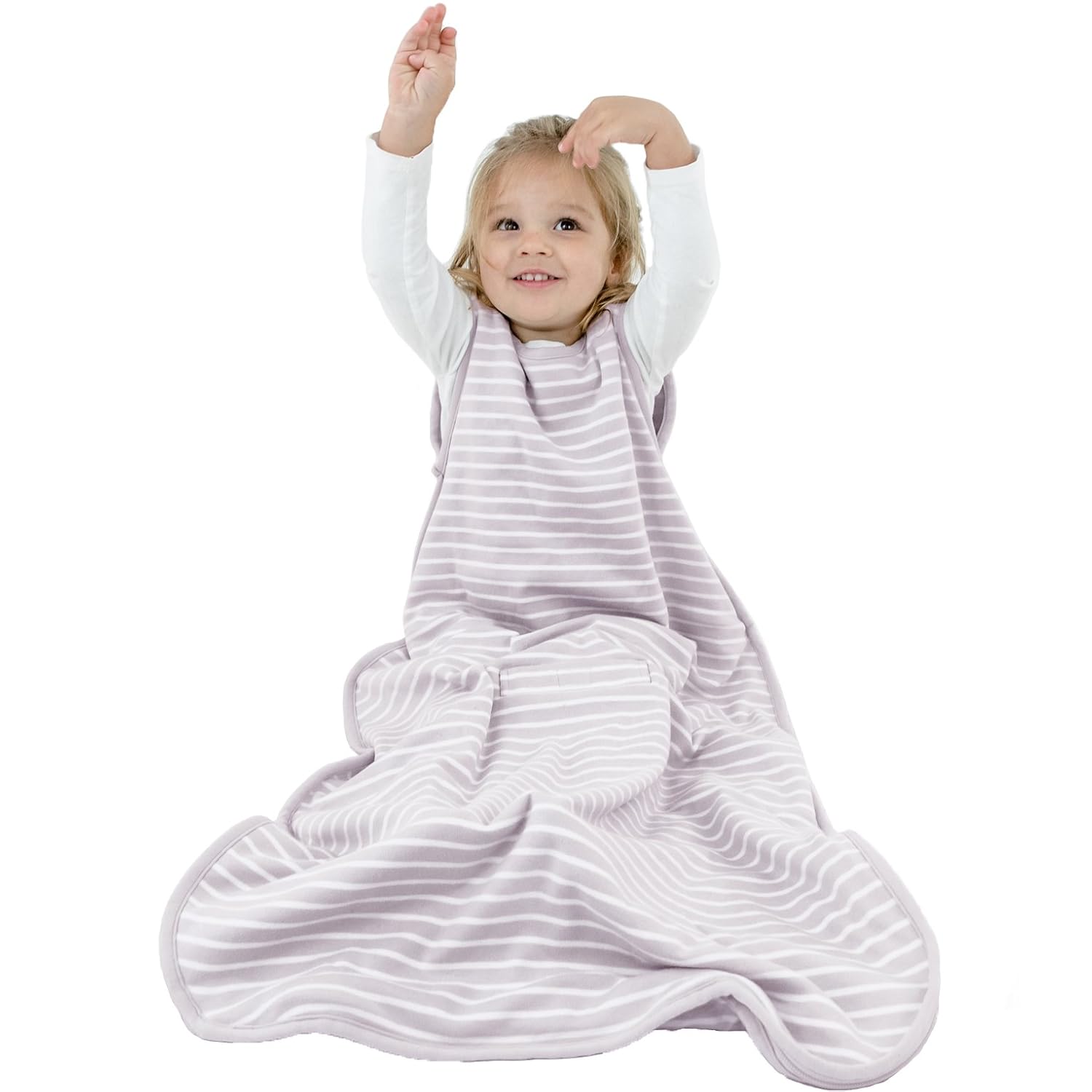 Woolino Toddler Sleeping Bag for All Seasons, Lilac Color