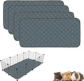 Guinea Pig Cage Liners 4 Pack - Washable Super Absorbent Cage Pads