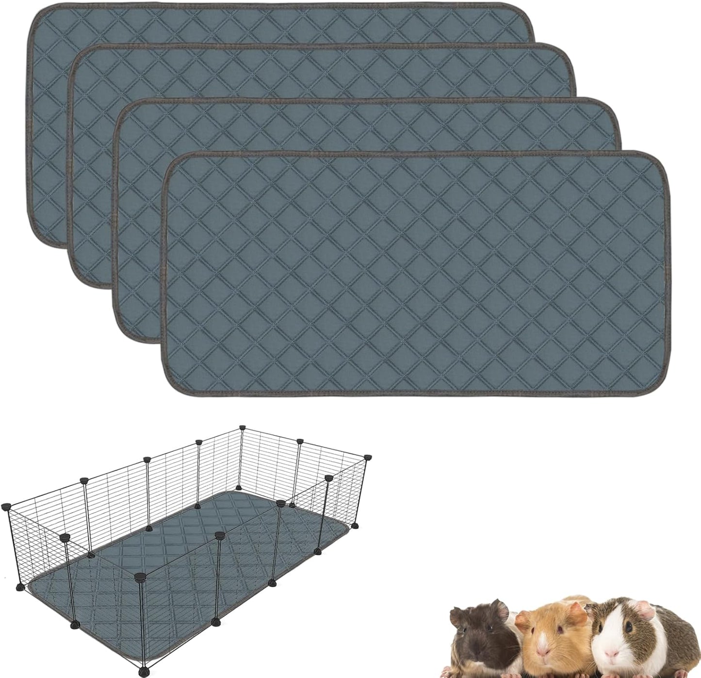 4 Pack Guinea Pig Cage Liners for Ultimate Comfort and Clean