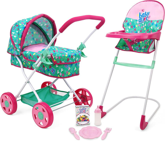 Baby Alive Travel N' Feed Set - Ultimate Doll Care Kit! 