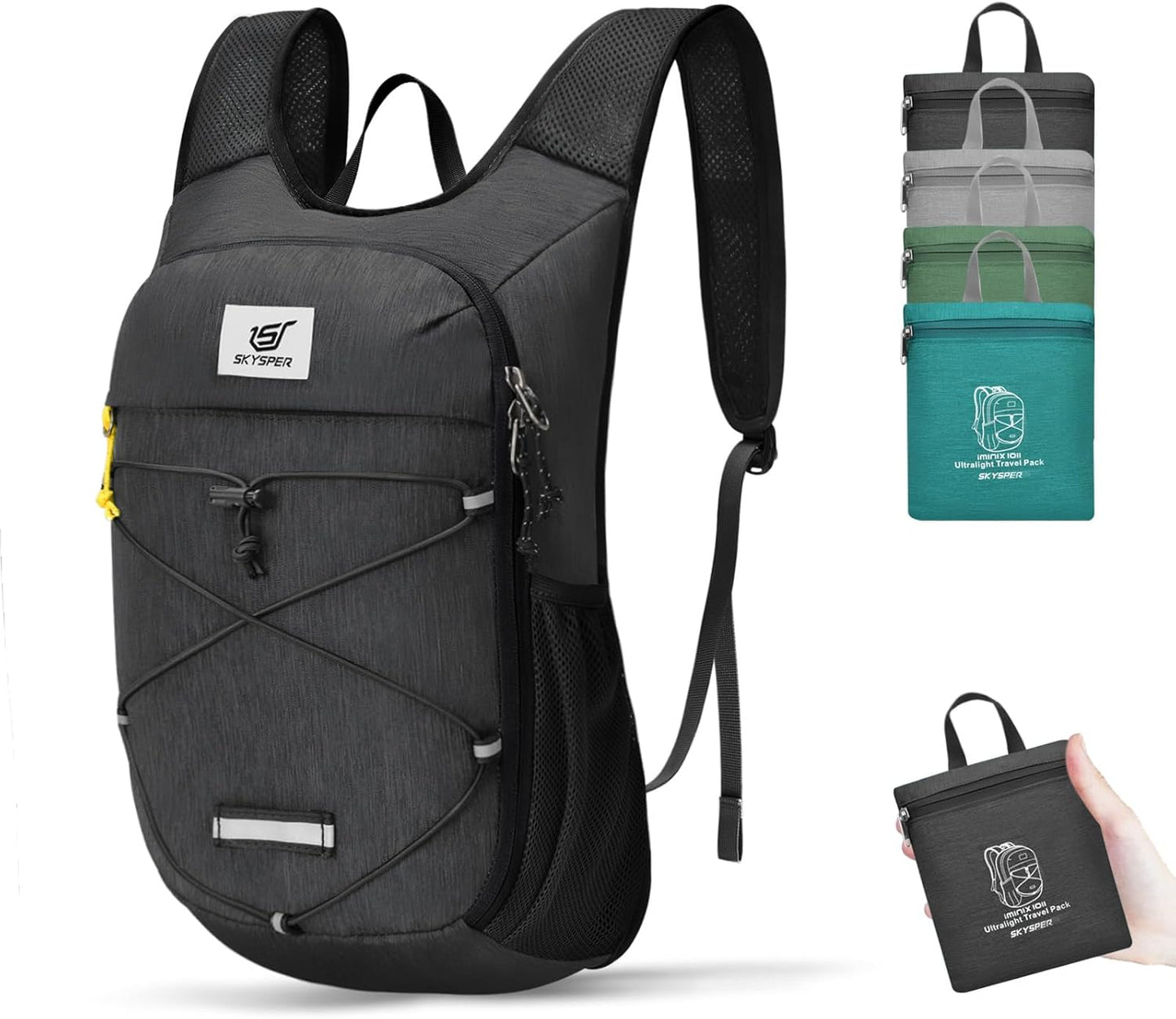 SKYSPER Foldable Hiking Backpack - Lightweight Travel Daypack