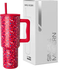 40 oz Trek Tumbler Star Speckled Banner - Cupholder Friendly Insulated