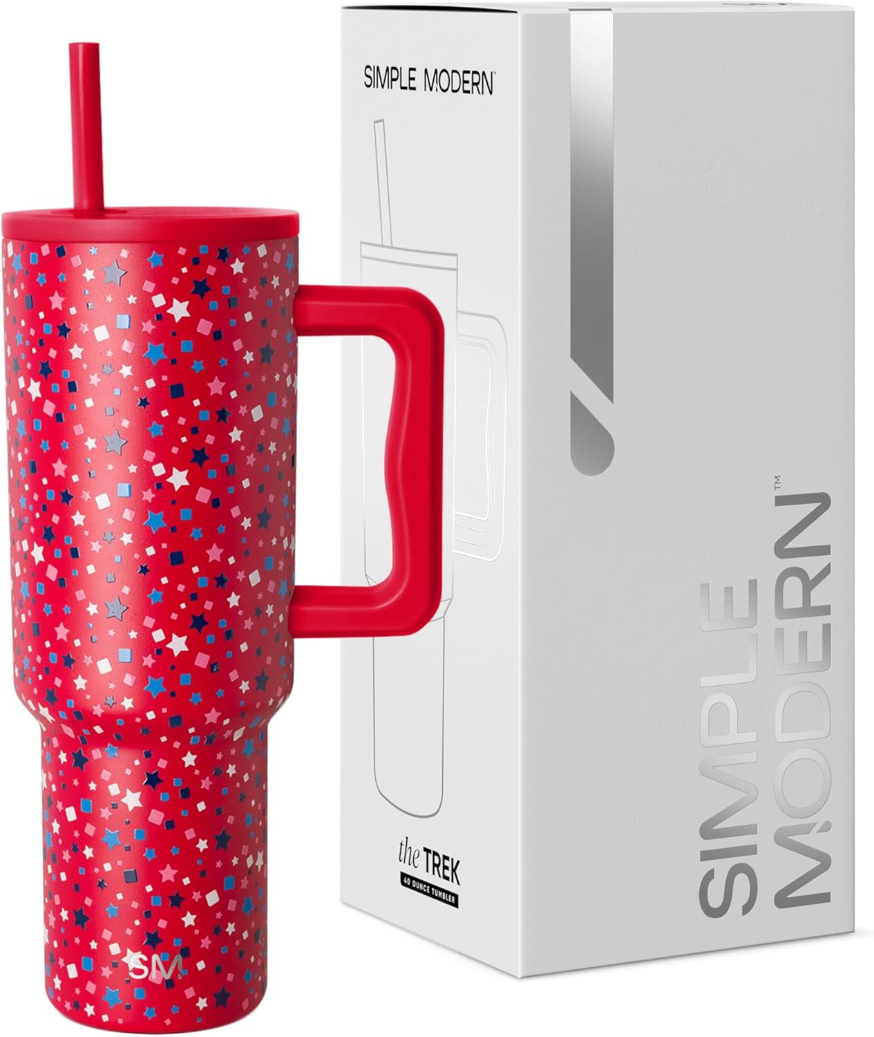 Simple Modern 40 oz Trek Tumbler with Handle for 4th of July