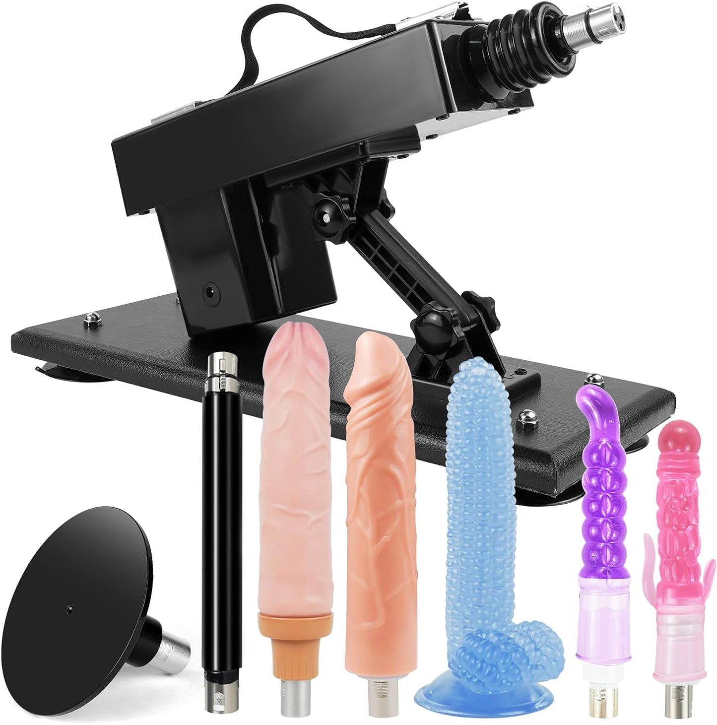 Automatic Thrusting Sex Machine with Adjustable Angle and Attachments