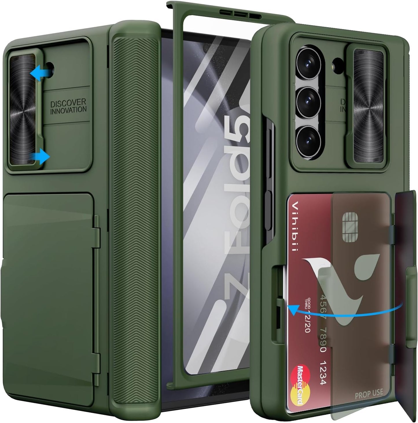 Rugged Wallet Phone Case for Samsung Galaxy Z Fold 5 5G 2023