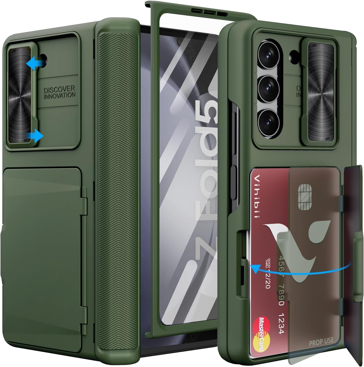 Rugged Wallet Phone Case for Samsung Galaxy Z Fold 5 5G 2023