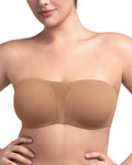Strapless Bra for Big Bust Women - Plus Size Full Coverage Bandeau