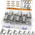 T-Bolt Hose Clamps Kit 33PCS 17-55mm - Heavy Duty Stainless Set