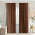 MIULEE Back Tab Blackout Curtains 90 in Panels - Room Darkening Style