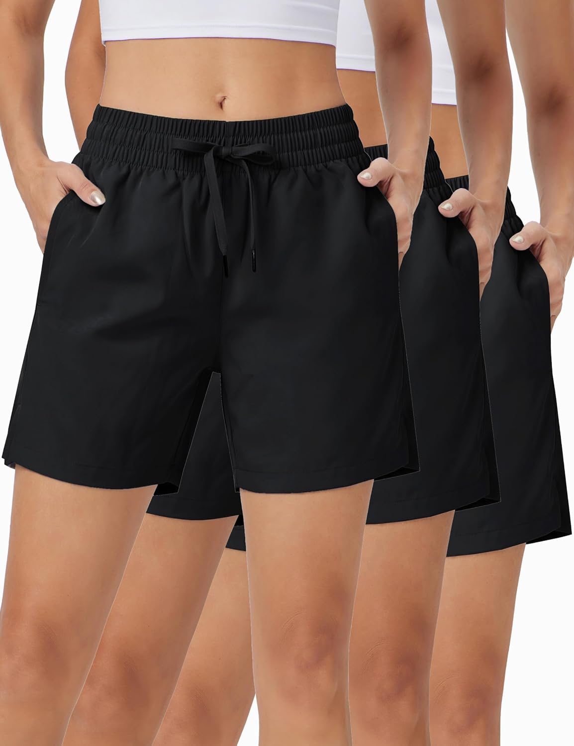Lightweight 5in Womens Athletic Shorts for Running and Workouts