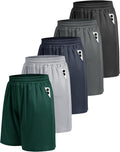 5 Pack Athletic Gym Mens Shorts - Quick Dry Workout Shorts in