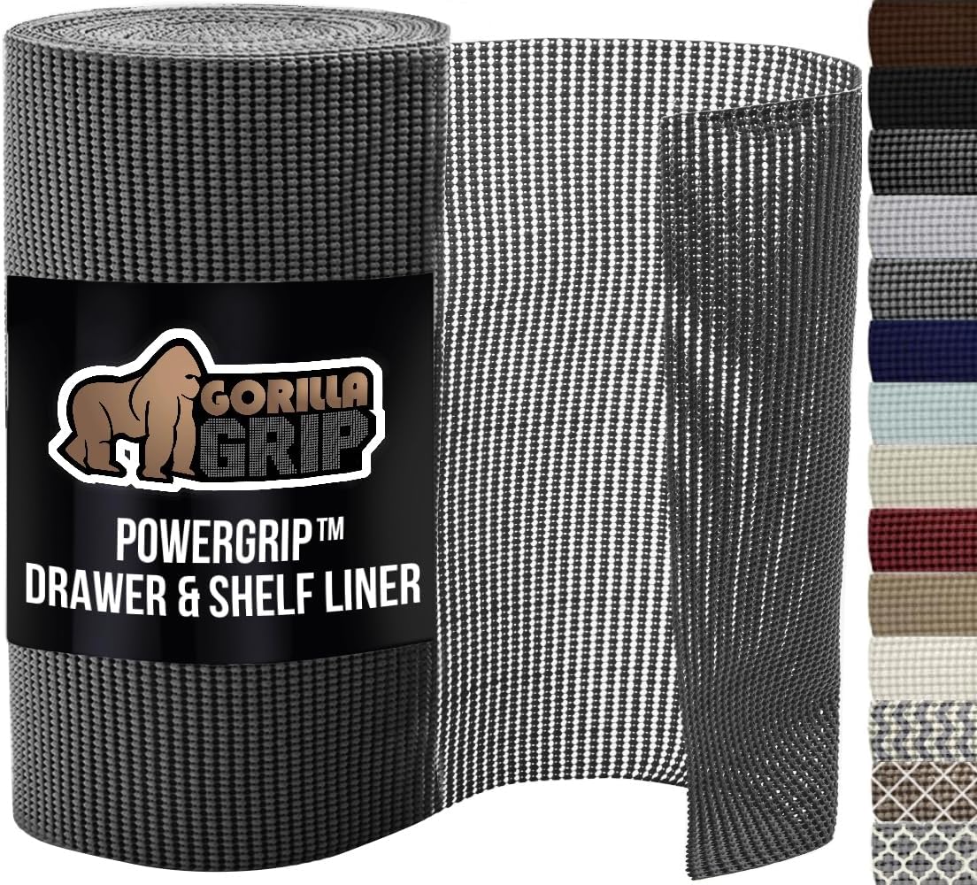 GORILLA GRIP powerGRIP Drawer Shelf Liner for Strong Hold