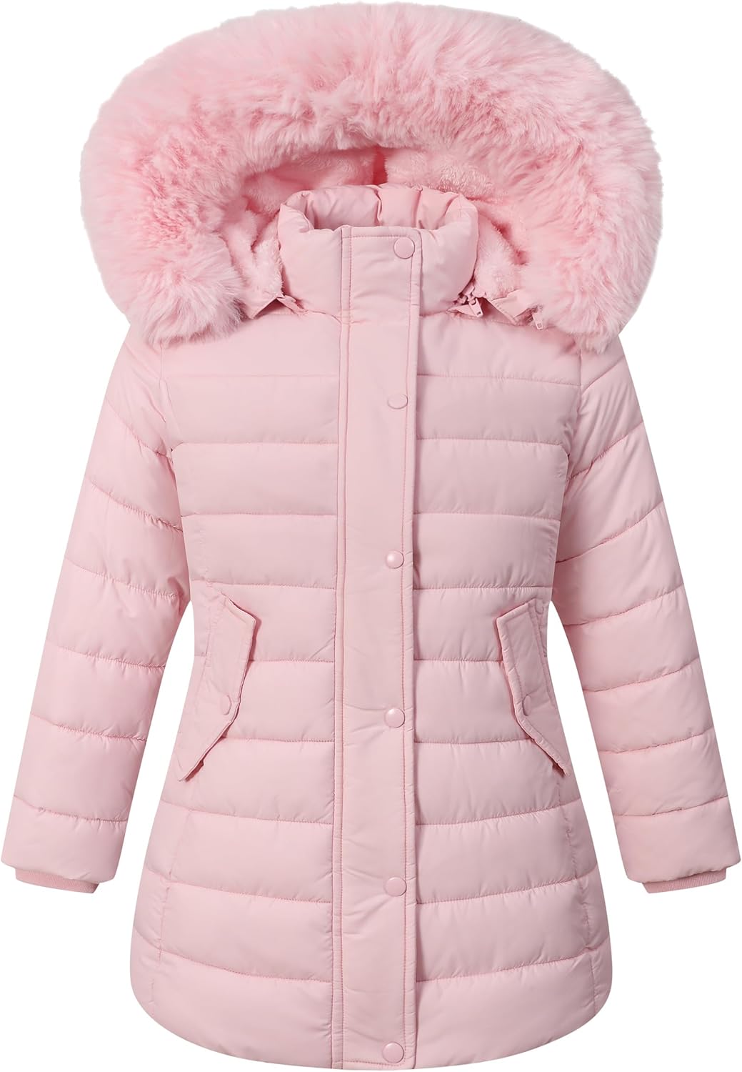 Girl's Winter Waterproof Warm Long Coat for Kids Puffer Jacket