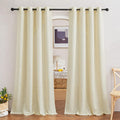 NICETOWN Linen Curtains 63 in Long Semi Sheer Panels - Light Filtering