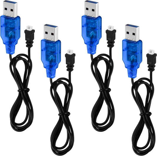 MakerHawk 4 Pack Smart Charging Cables for RC Cars & Drones
