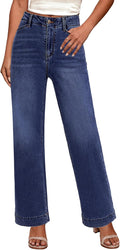 Wide Leg Jeans Woman High Waisted - Classic Trouser Fit GRAPENT
