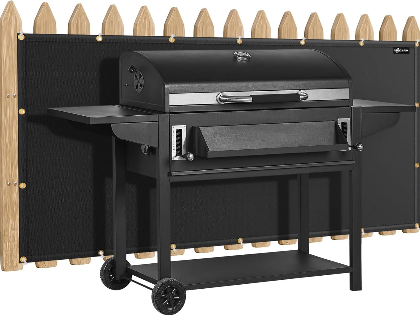 Heat Shield Behind Grill Mat for Deck Railing Protection