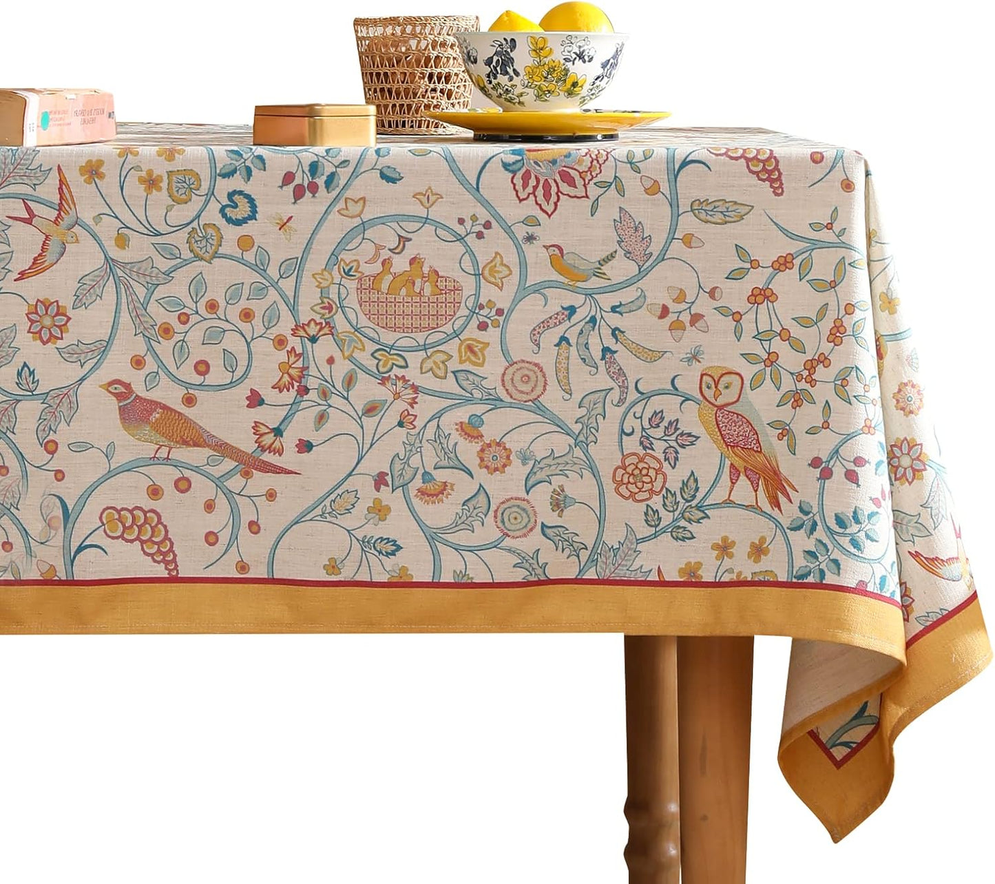Designer Vintage French Extra Long Rectangular Tablecloth 67x118