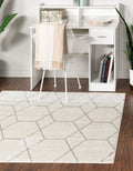 Unique Loom Trellis Frieze Geometric Area Rug (5 ft Square)