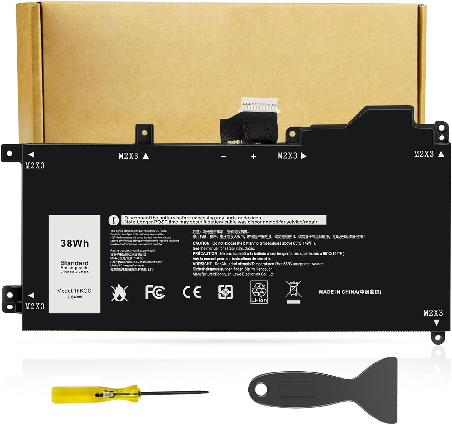 Futurebatt 1FKCC Laptop Battery for Dell Latitude 7200 7210