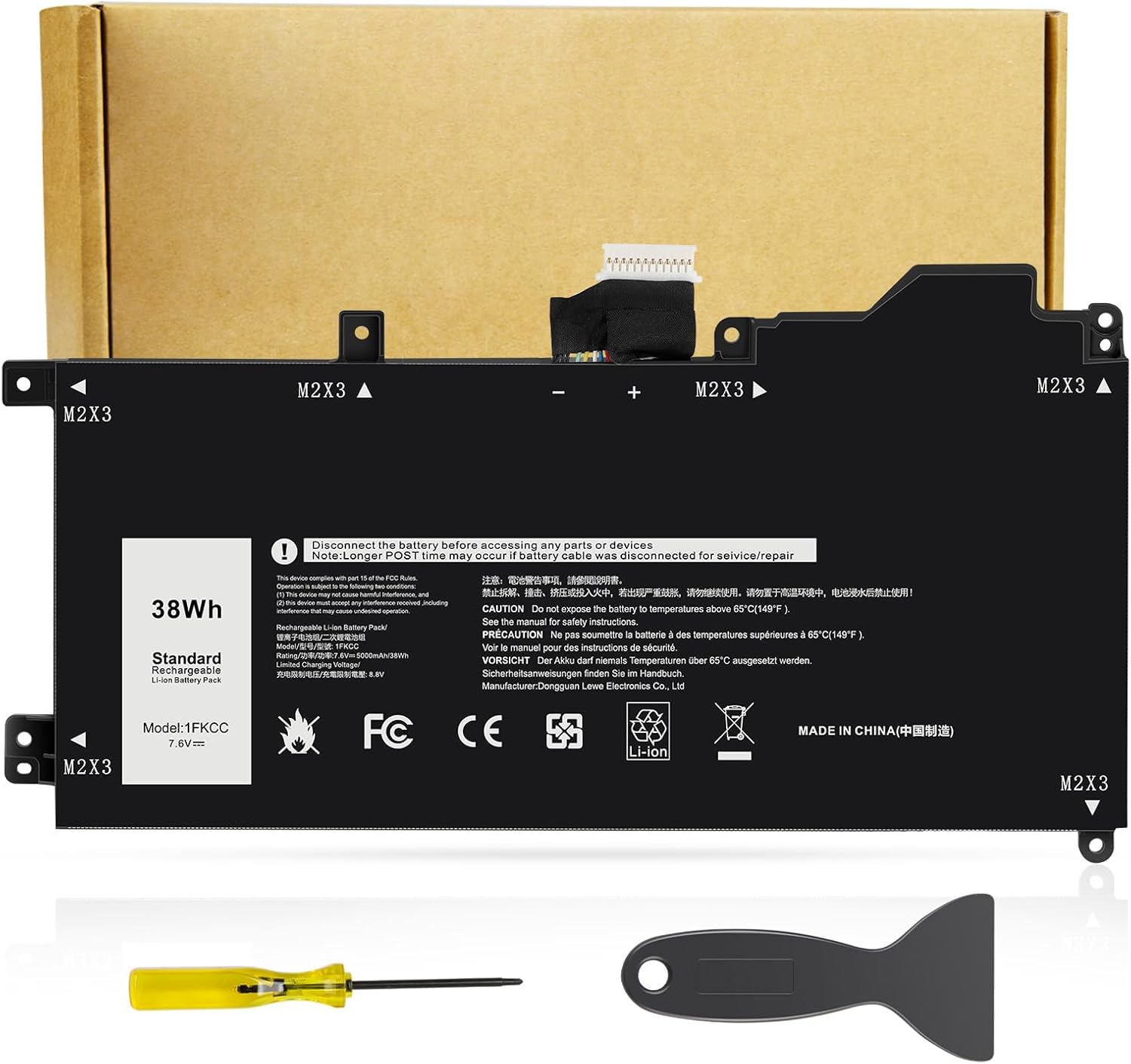 Futurebatt 1FKCC Laptop Battery for Dell Latitude 7200 7210