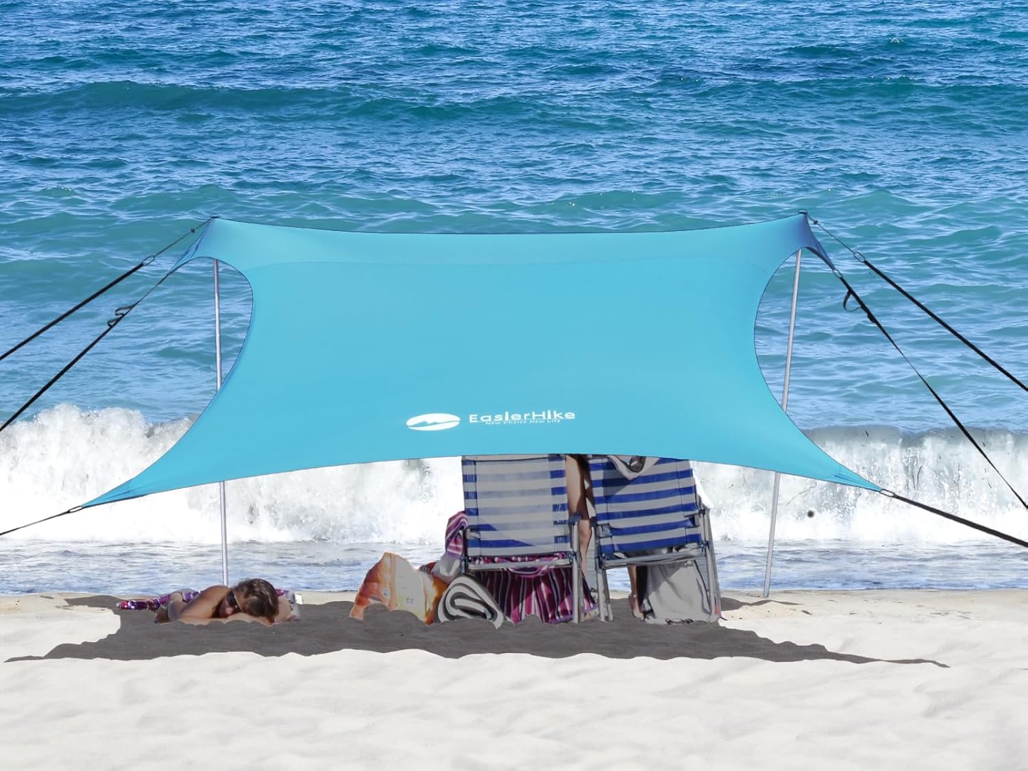 UPF50+ Beach Shade: Windproof Family Tent
