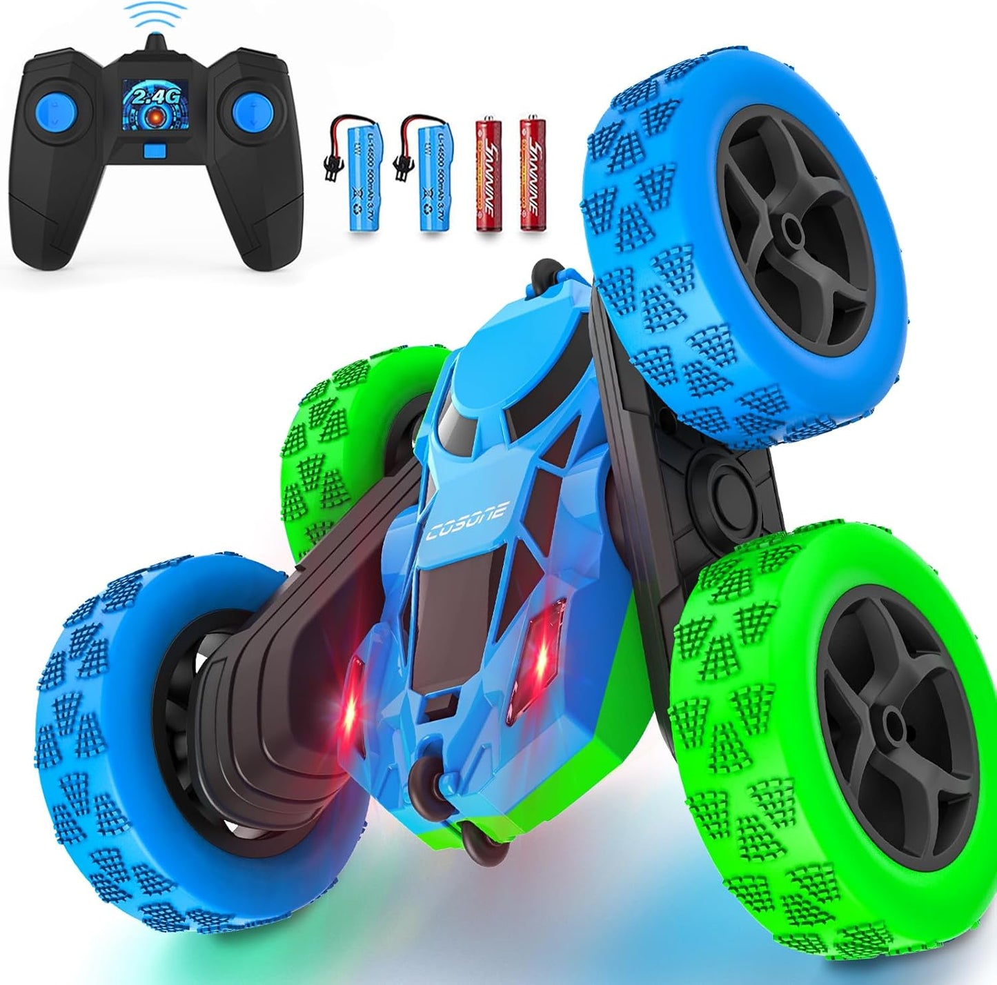 4WD 2.4Ghz RC Car - Double Sided 360 Rotating All Terrain Fun!