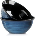 Hasense Ceramic Serving Bowls 9 in Large Salad Bowls - Stackable Blue