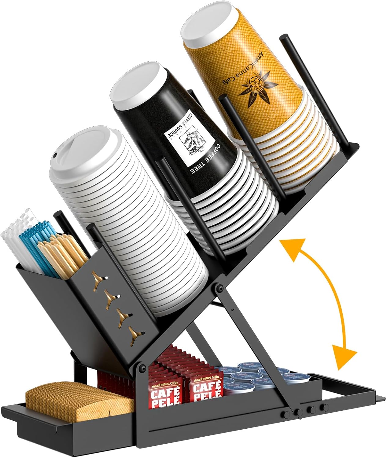 RCHYFEED Cup and Lid Holder: Perfect Coffee Station Organizer