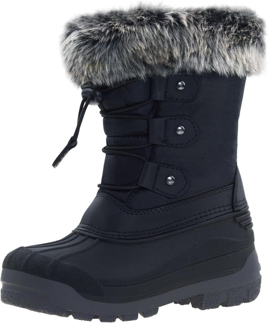 CyKie Girls Winter Snow Boots for Kids - Insulated Waterproof Shoes