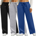 Neer 3 Pack Women's Sweatpants with Pockets - High Waisted Cozy Lounge