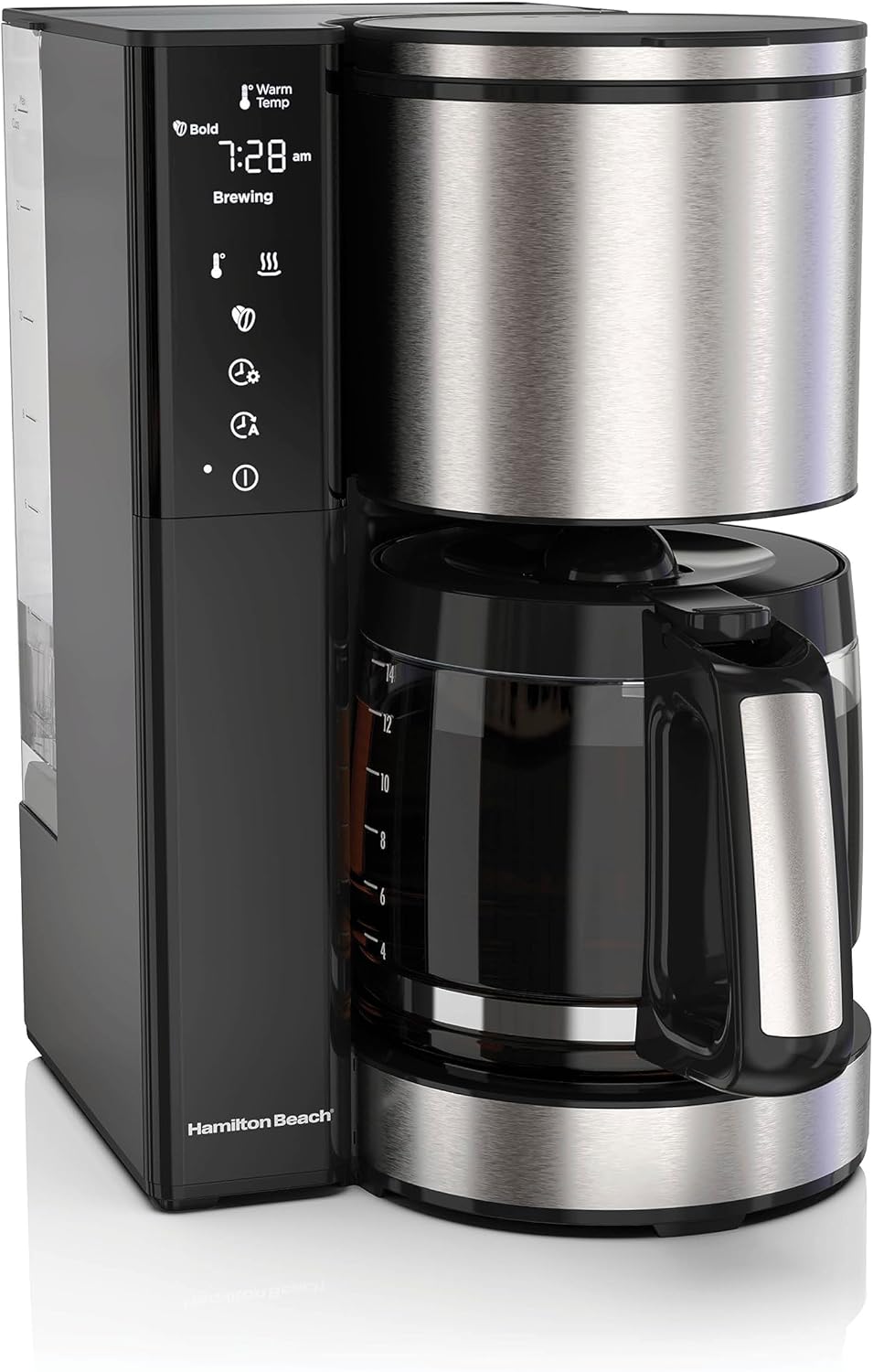 Hamilton Beach 14-Cup Programmable Coffee Maker: Easy Measure & Removable Reservoir