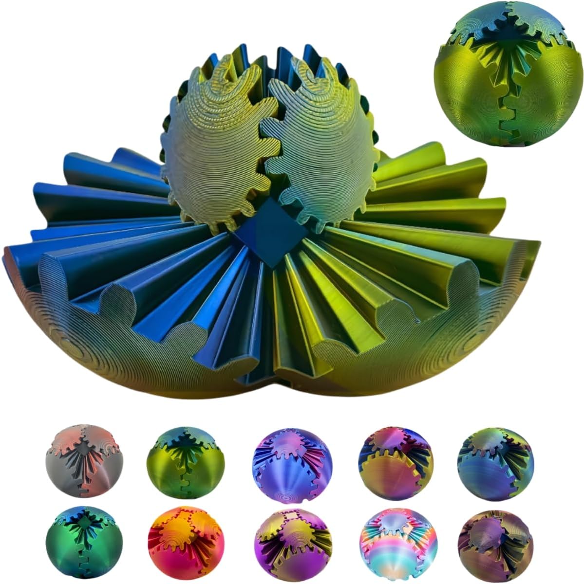 Whirling Steampunk Gear Fidget Ball - Stress Relief