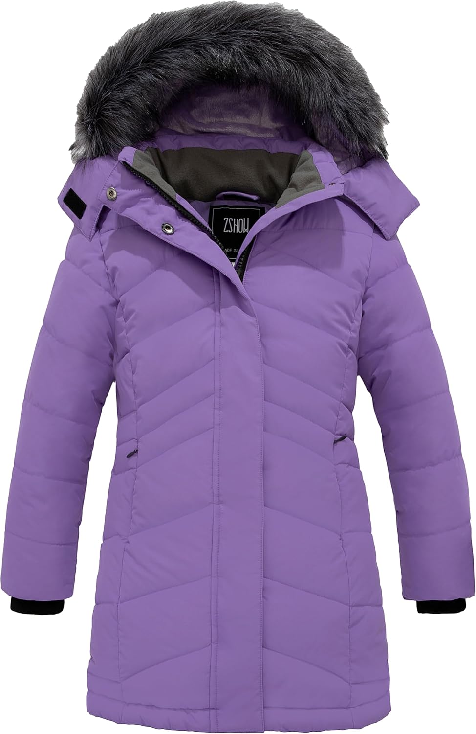 ZSHOW Girls' Winter Coat - Insulated Long Quilted Puffer Jacket