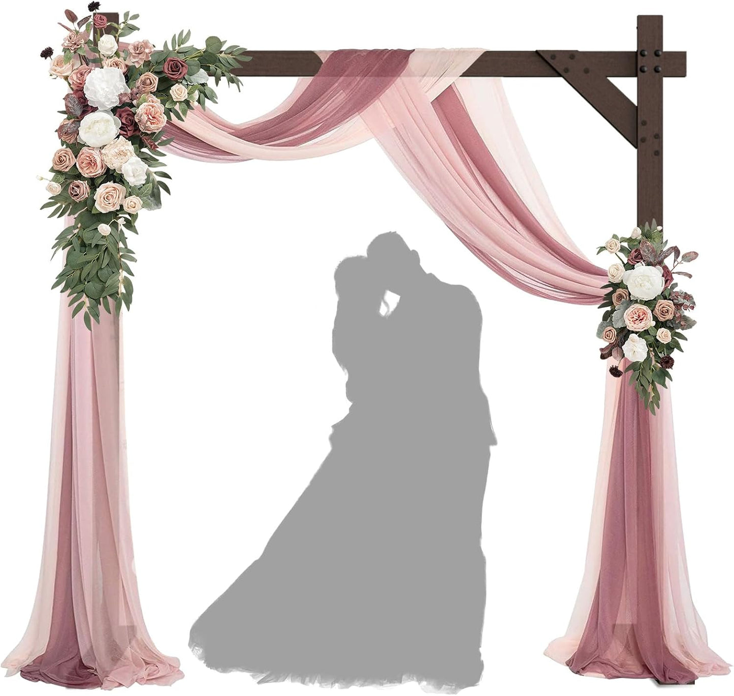 Wedding Arch - 7.48FT Square Wooden Arbor for Elegant Ceremonies