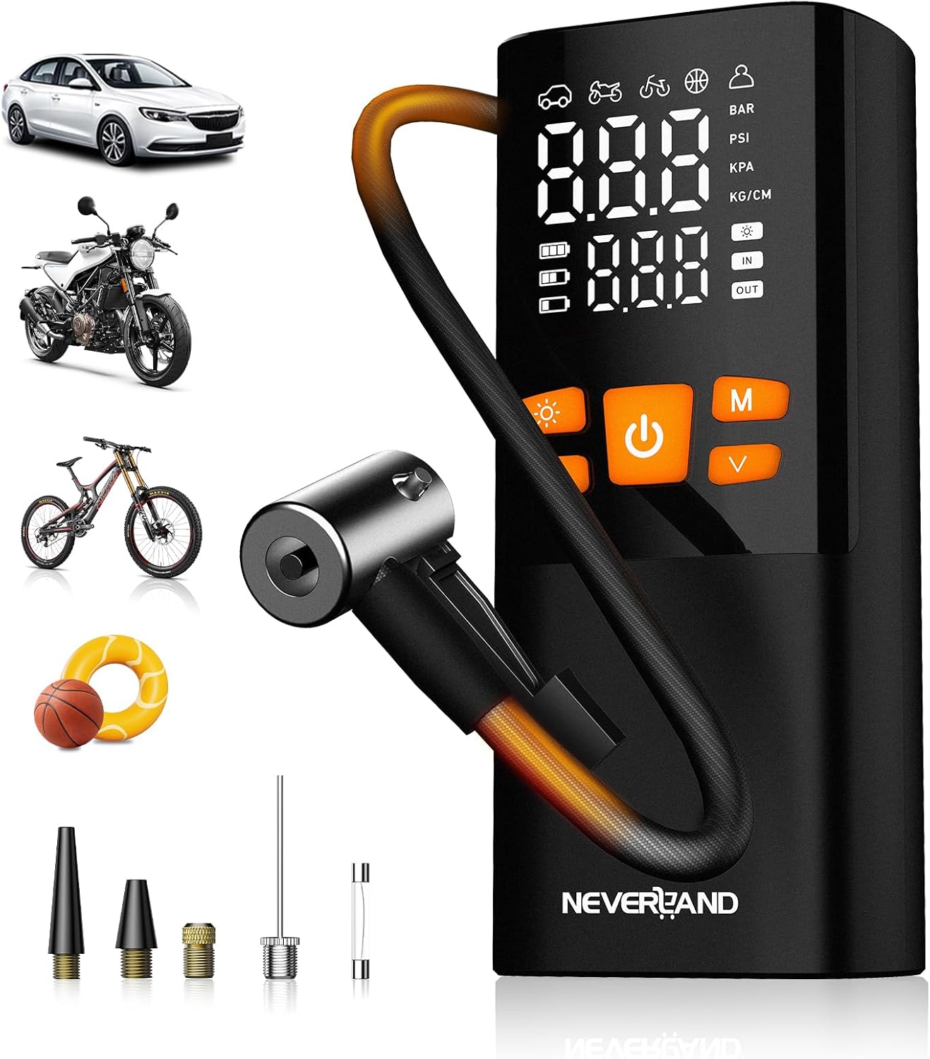 FAST & PORTABLE Tire Inflator - 150 PSI Power