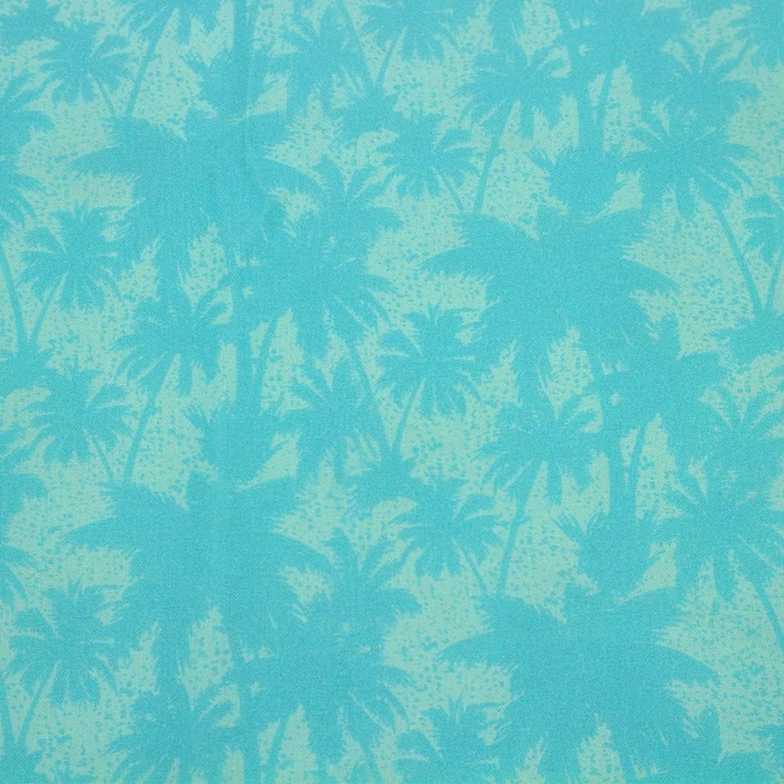 Soft & Breathable Light Blue Teal Cotton Fabric for Quilting