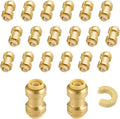 20-Pack Push Fit 1/2 in Brass Couplings - Quick Leak-Free Connections