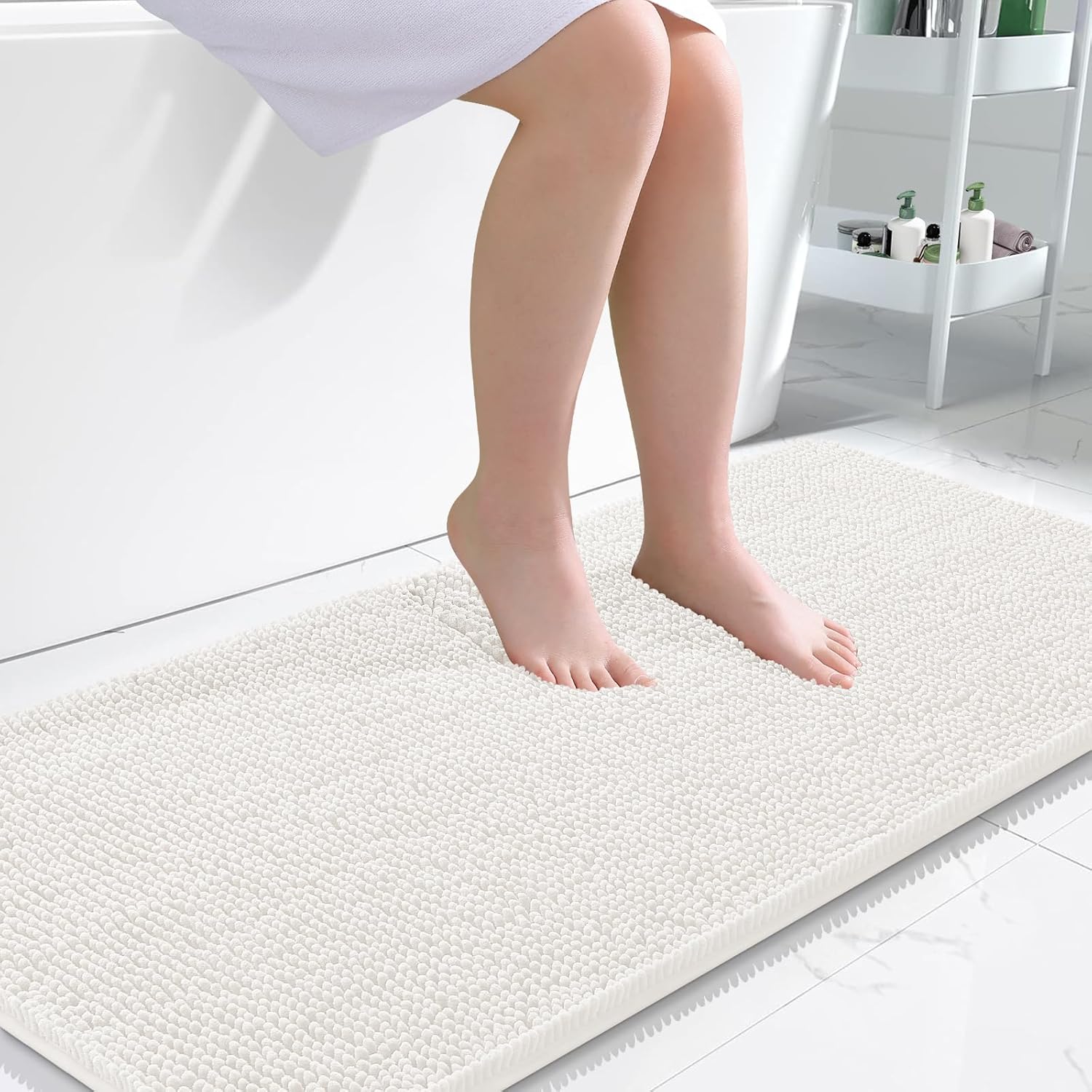 OLANLY Extra Soft Chenille Bath Rugs for Ultimate Comfort