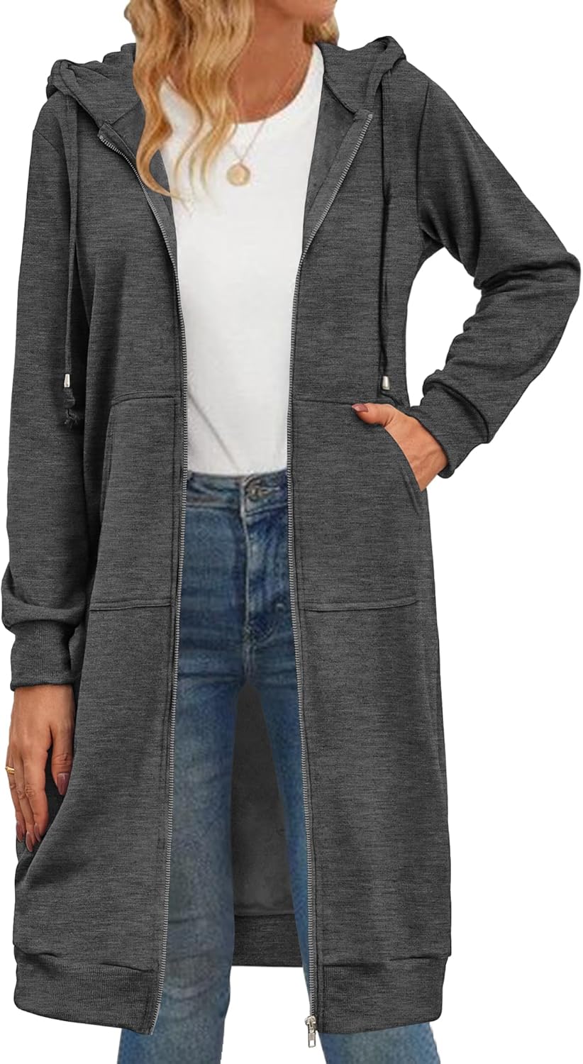 Zeagoo Women's Oversized Zip Up Hoodies for Fall Style