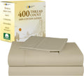 400 Thread Count Sateen Twin Sheets Set - Cooling Cotton, Deep Pockets