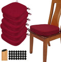 BUYUE Thickened 2.5ft Dining Chair Cushions Set of 6 - Comfortable