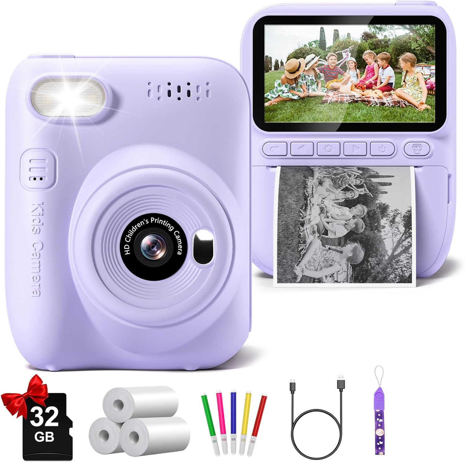 Kids Camera Instant Print with 32MP and 3.0in HD Screen