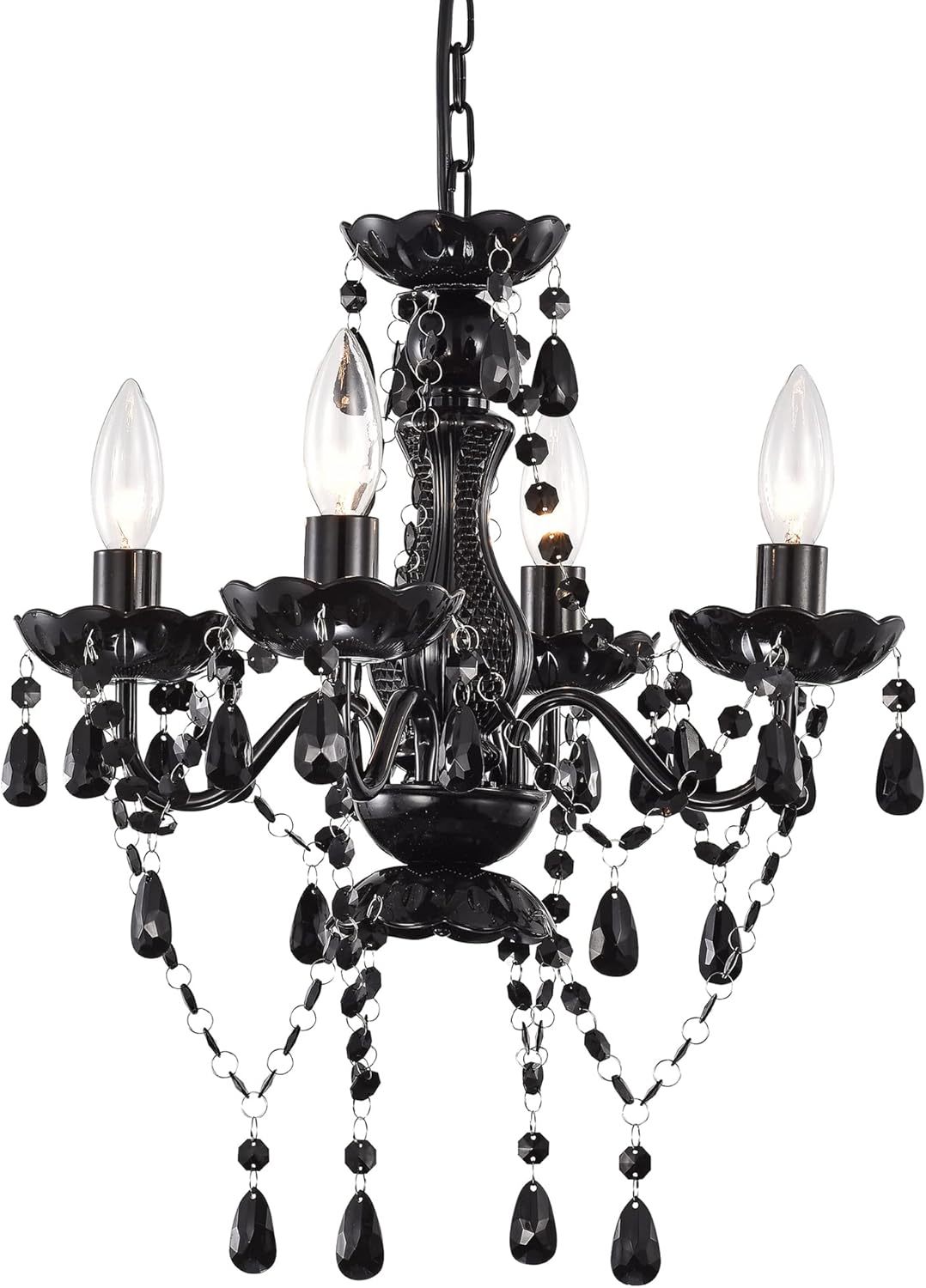 LaLuLa Black Chandelier Mini Crystal Lighting for Modern Spaces