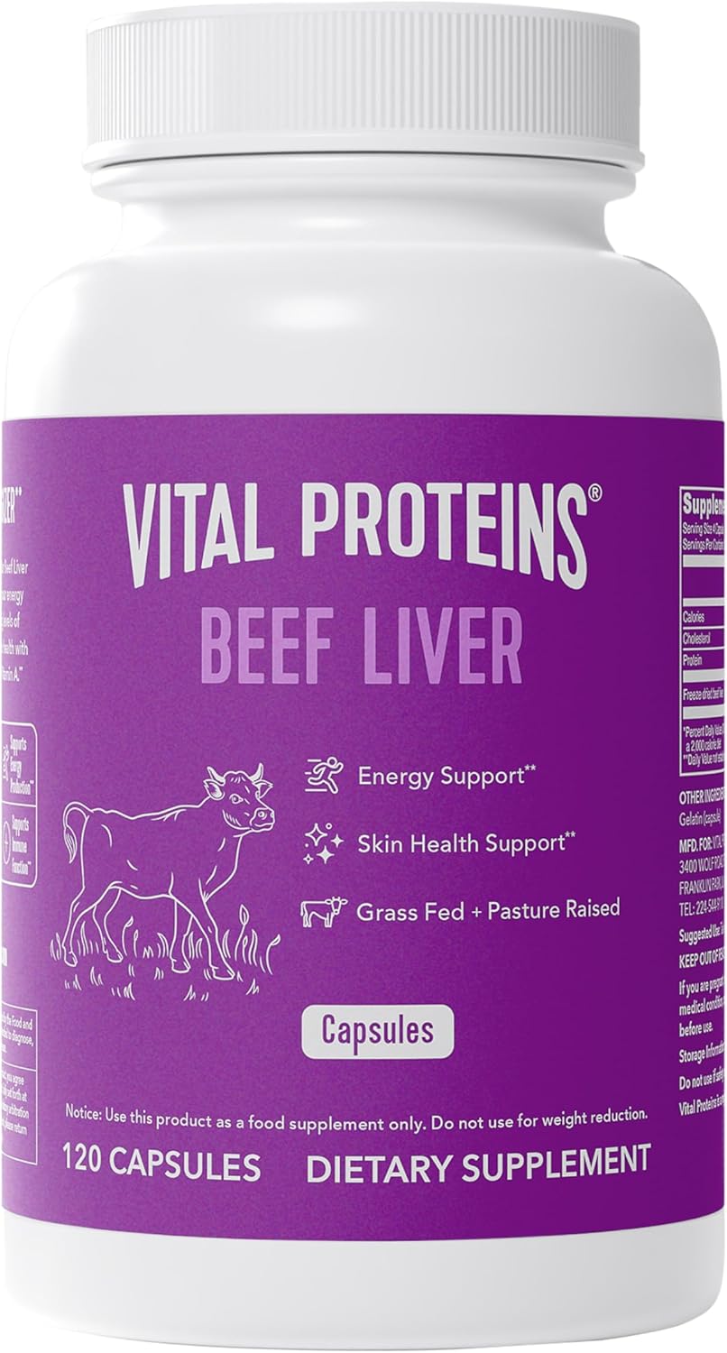 Grass Fed Beef Liver Capsules for Energy and Vitality Boost