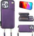 Bocasal Crossbody Wallet Case for iPhone 15 Pro Max - RFID Blocking
